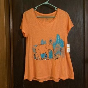 NWT.  Crown & Ivy Embroidered Elephant Print, size S